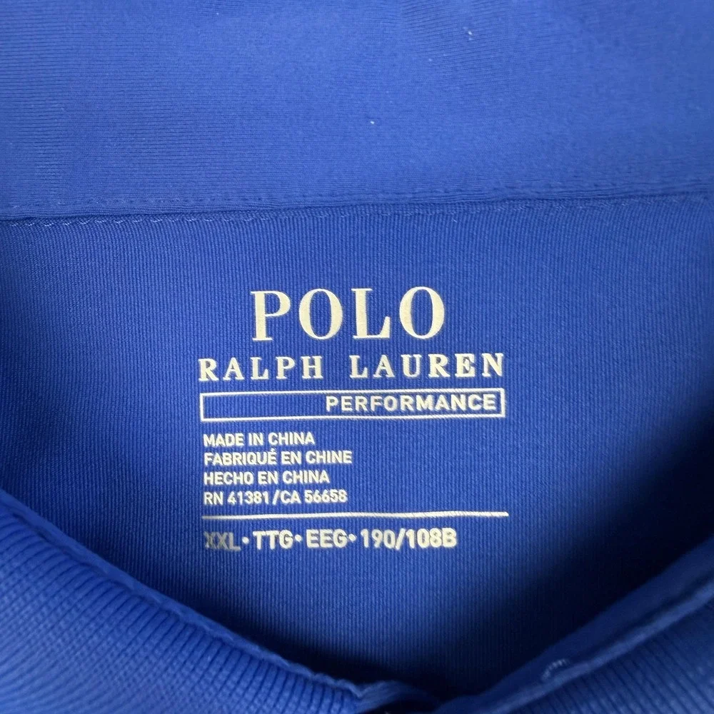 Polo Ralph Lauren Polo Shirt Mens 2XL Blue Golf Performance Stretch Tech
